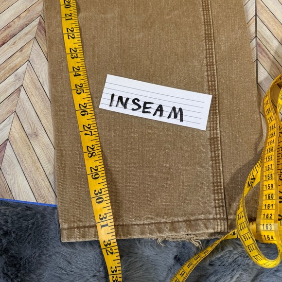 Lee Dungarees Mens Tan Carpenter Jeans 32x32 Relaxed Fit Workwear Utility Brown - Picture 7 of 8